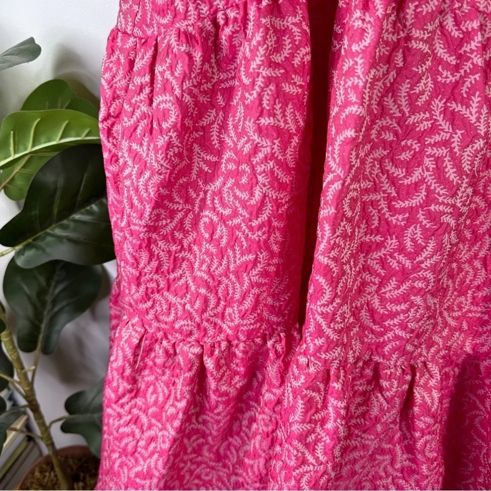 NWT Tuckernuck Hyacinth House Textured Pink Belinda Mini Dress sz L
